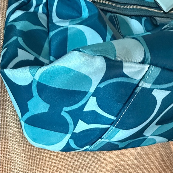 Coach Daisy Dream C Print Emma Tote in teal multi. MRSP $358 2013 - Picture 14 of 15